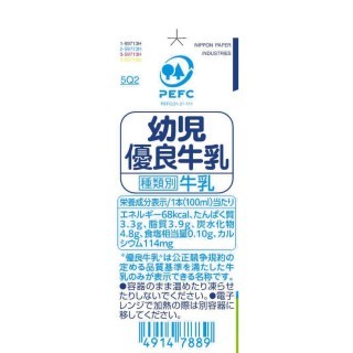 幼児優良牛乳 100mlかける4 展開図